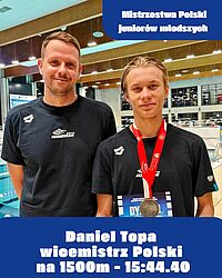 Artykuł: Daniel Topa z MTP Kormoran Wicemistrzem Polski w pływaniu