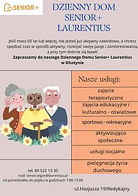 Artykuł: Wolne miejsca w Dziennym Domu Senior+ w Olsztynie