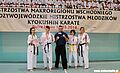 Zawodnicy Olsztyńskiego Klubu Kyokushin Karate podczas zawodów w Dobrym Mieście.