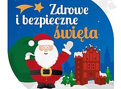na zdjęciu: plakat z mikołajem