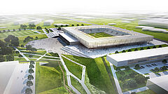 Wizualizacja nowego stadionu dla Olsztyna