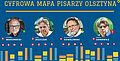 Widok mapy pisarzy Olsztyna