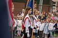 Poczet honorowy podczas inauguracji roku szkolnego w ZSO3