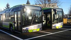 Nowy autobus Solaris Urbino na placu manewrowym MPK