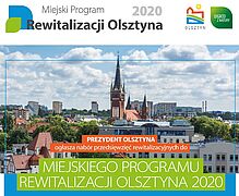 Fragment plakatu informującego o programie rewitalizacji Olsztyna