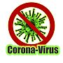Symbol zakazu na wirusie