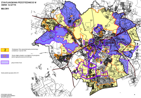 Stan planowania przestrzennego - zestawienie graficzne- maj 2011